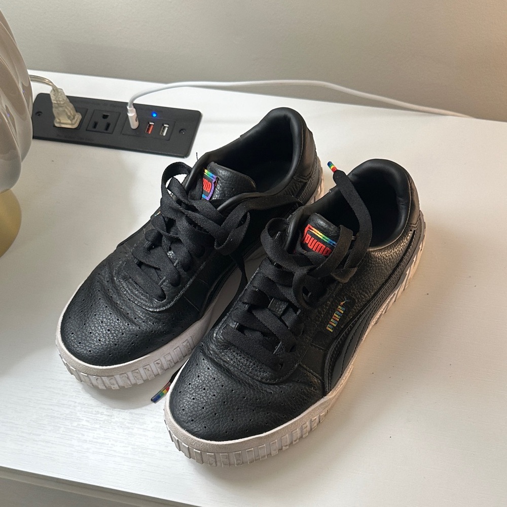 Puma Kids Black and White Sneakers